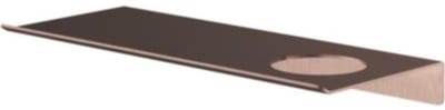 Hotbath &More Shelves - Planchet 30 Cm - Inclusief Bevestigingsrails - Met 1 Uitsparing - Voor Zeepdispenser of Beker - Geborsteld Koper PVD