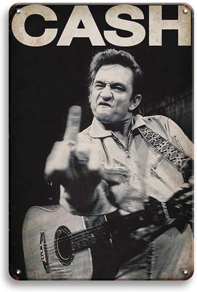 Signs-USA - Concert Sign - metaal - Cash Finger - 30 x 40 cm
