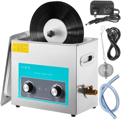 Rolu Ultrasoon Reiniger – 6L – Platenreiniger – Ultrasone Reiniging Op 40 kHz – 4 Platen Tegelijk – Tot 80 Graden – Sieraden – Brillen