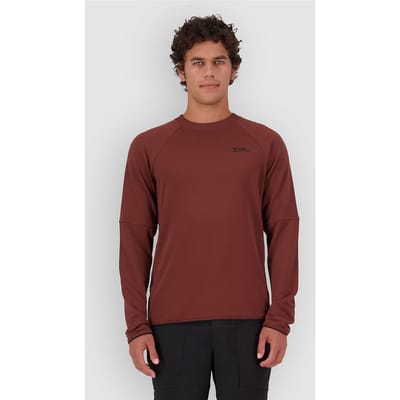 Mons Royale Quad Merino Fleece Trui bruin