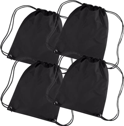 4x Gymtas - Waterafstotend - 12 liter - Zwart
