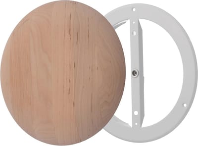 Houten Luchtrooster 160mm - Universele Ventilator voor Afzuigen en Toevoeren - Verstelbare Ventilatiekap voor Muur en Plafond