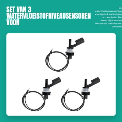 Dailygoods- Waterniveausensor Hoge Gevoeligheid - Vlotterschakelaar - Corrosiebestendig - PP-Materiaal - Zijdelingse Montage - 3 Stuks