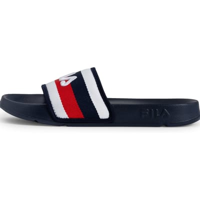 FILA Morro Bay Stripes Slipper Navy Maat: 46 | Sandalen Outlet | Heren | Blauw
