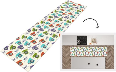 Keukenloper - Loper keuken - Retro - Telefoon - Design - 200x50 cm - Keukenloper vinyl