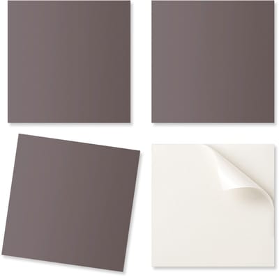 Vinyltegels met print, klaar voor installatie, bruine kleur, 20x20x20 cm