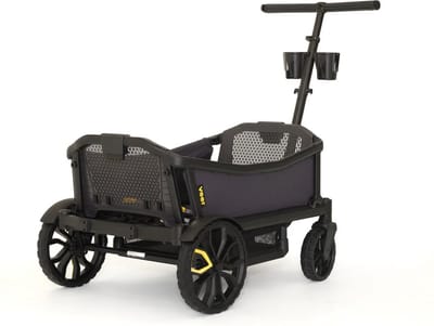 Veer Cruiser XL Bolderkar voor Kinderen – 4 zits Kinderwagen Wagon – All Terrain – Opvouwbaar – Zwart