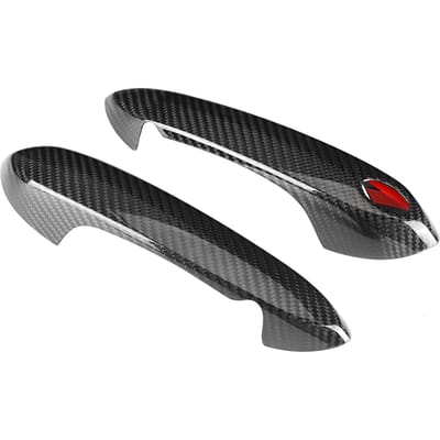 1 Paar Auto Modificatie Koolstofvezel Deurhendel Cover Trim voor supra A90 2018‑2021 black