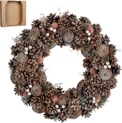 Wreath peach - h10xd50cm