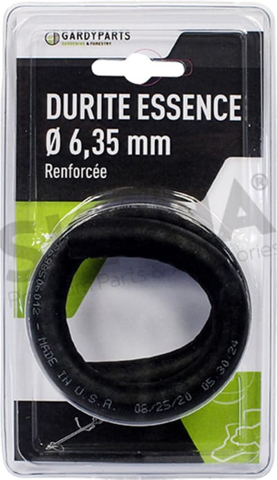 GardyParts - Brandstofslang versterkt, L: 30cm, Ø: ext: 12,7mm, Ø int: 6,35mm. (in blister).
