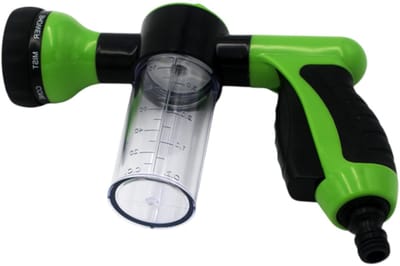 Autospuit met Zeepdispenser – Foam Gun voor Tuinslang – 8 Standen Spuitpistool – Autowas Spuit – Sproeikop met Zeepreservoir