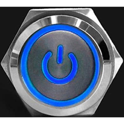 12/16/19/22mm Waterdichte Metalen Drukknopschakelaar LED Licht Momentary Latching Auto Motor Stroomschakelaar 5V 12V 24V 220V Rood Blauw 12mm