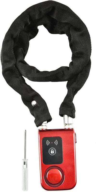 Smart Kettingslot - Alarm Fietsslot - Fiets Beveiligen - 110dB Alarm - 24 cm - Zwart