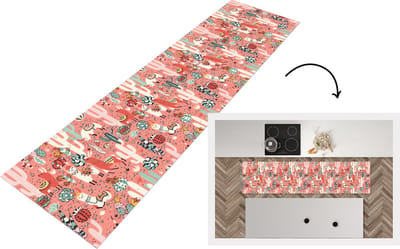 Keukenloper - Loper keuken - Patroon - Jungle - Lama - 200x50 cm - Keukenloper vinyl