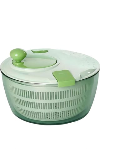 Salade Spinner - Saladedroger - Handmatige Groentedruipmand - Fruitdroger - met Handzwengel - Handig - Gemakkelijk Schoon Te Maken - Geschikt voor Bladgroenten, Kruiden, Bessen, Fruit - Groen