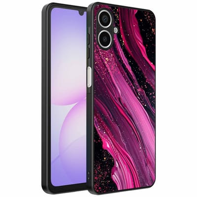 Geschikt voor Samsung Galaxy A07 Telefoonhoesje met marmer opdruk - TPU backcover case marble design - Paars Roze - Smartphonica geschikt voor Samsung Galaxy A07