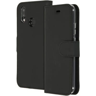 Accezz Hoesje - Geschikt voor Huawei P20 Lite - Wallet Softcase Bookcase - Zwart