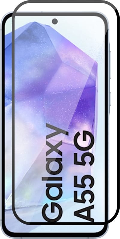 Screenprotector geschikt voor Samsung Galaxy A55 - Volledig Dekkend Glas Screen Protector