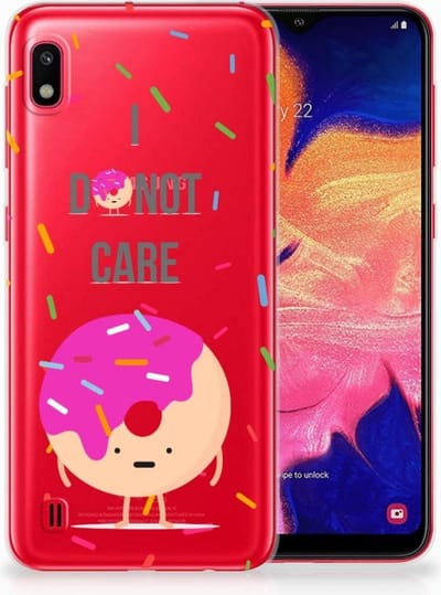 Samsung Galaxy A10 Siliconen Case Donut Roze