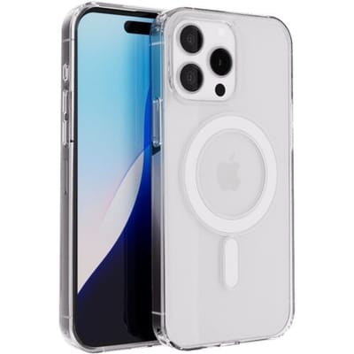 ShieldCase transparant magneet hoesje geschikt voor de Apple iPhone 16 Pro Max hoesje - Telefoonhoesje met magneet geschikt voor magnetische accessoires als oplader / wallet - transparant design - TPU/Siliconen backcover (Transparant)