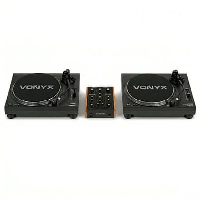 Vonyx vinyl DJ set - Complete DJ setup met draaitafels en analoge mixer - Direct-drive platenspelers