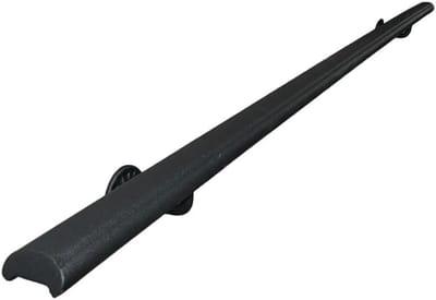 Smeedijzeren Leuning - IJzeren Trapleuning - Veilig Traplopen - Roestvrij & Makkelijk Reinigen - 80 cm - Antraciet Zwart