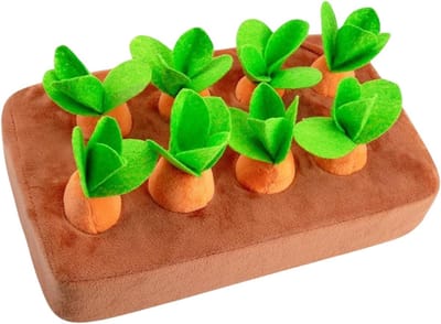 Honden Wortel Speelgoed - Snuffelmat Hond - Mentale Stimulatie - Interactief Voer Pel - 24 x 18 cm - Meerdere Gaten