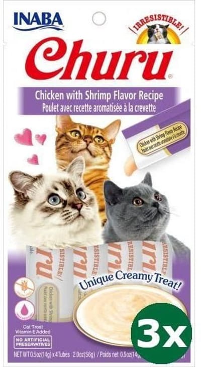 Inaba - Churu Chicken Shrimp Kattensnack