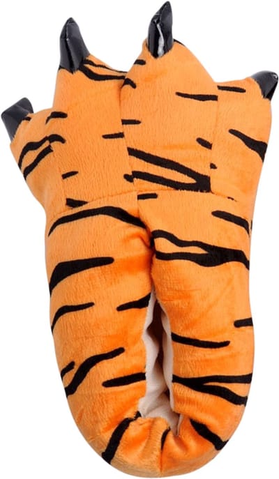 Dino Sloffen Tijger - Maat 33-37 Comfortabele Dieren Pantoffels - SnugSquad - Kinderen & Volwassen - Unisex - Geschikt voor schoenmaat 33 t/m 37