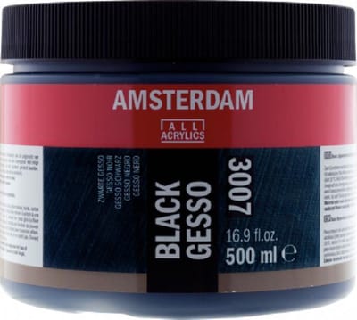 Amsterdam Zwart Gesso 007 Pot 500 ml