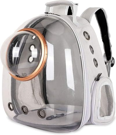 Katten Reismand Space Capsule-rugzak voor kleine middelgrote kat puppy - Grijs