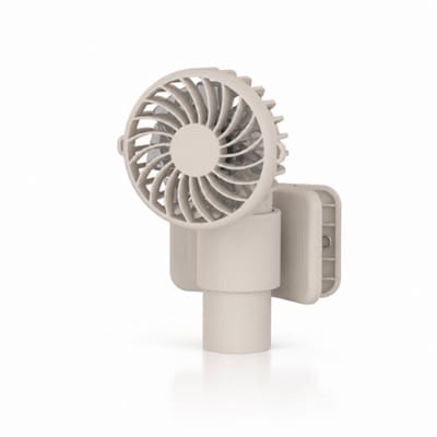 VHV - Handventilator - Mini ventilator - Draagbare ventilator - USB oplaadbaar - Met clip - Stil - Voor op reis, sport en onderweg - Outdoor - Abrikoos