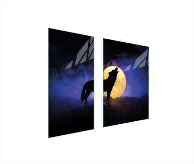 TMK ArtDeko Serie - Glazen Beschermplaat - Wilk - 75x52 cm