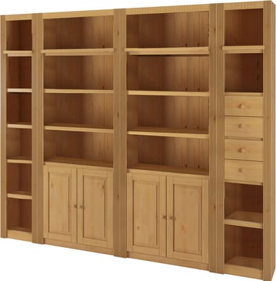 Billie-Wandunit - Links in klassiek landhuisdesign van grenenhout