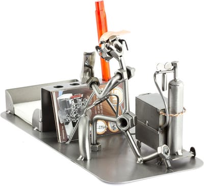 Metalen bureau Set lasser - Bureau accessoires Set - moeren en bouten - Office Desk Organizer Set - handgemaakte bureau set - Manager Gift - verjaardagscadeau