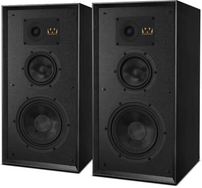 Wharfedale Super Linton Drie-weg Standmount - Kevlar Woofer - AMT Tweeter - Hoogwaardige Geluidskwaliteit - Zwart