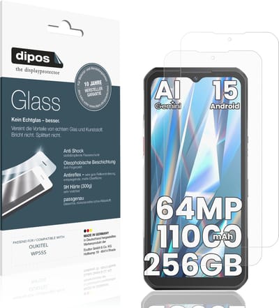 dipos – 2x Matte Pantserfolie geschikt voor OUKITEL WP55S | 9H Screenprotector