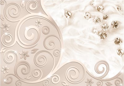 Fotobehangkoning - Behang - Vliesbehang - Fotobehang Diamanten - Luxe - Diamond power - 400 x 280 cm
