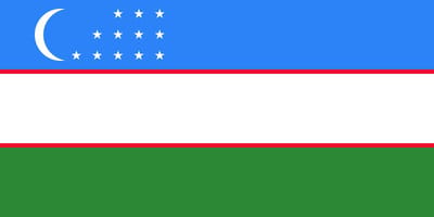 Vlag Oezbekistan 300x450cm