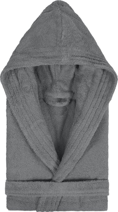 Badjas Badstof Kimono met Capuchon Maat XS Antraciet col 3073