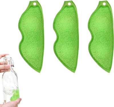 Set van 3 Schoonmaak Sponzen voor Flessen - Pea Vormige Sponzen voor Keuken en Huishouden, Ideaal voor Moeilijk Bereikbare Hoeken