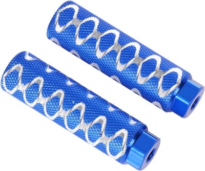 Fiets Stunt Pedaaltjes - Voetsteuntjes Fiets - Extra Zitten - Aluminium Legering - 10 cm Lengte - Blauw