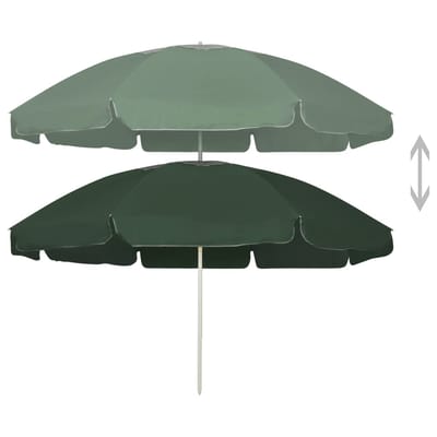 vidaXL - Strandparasol - 240 - cm - groen