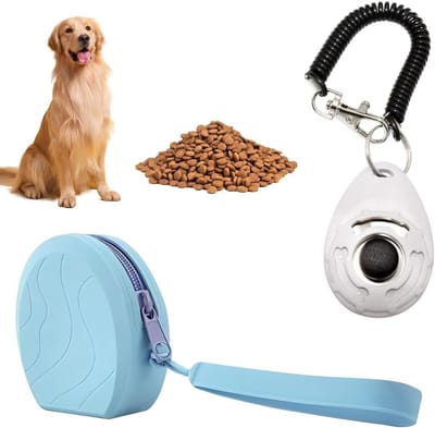 Traktatietas Hond - Voederzak Hondentraining - Buiten Trainen - Snelsluiting - 10 x 9 x 3 cm - Zwart