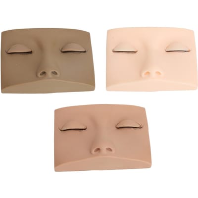 3 Kleuren Wimper Mannequin Hoofd Realistisch Wimper Oefen Mannequin Hoofd met 9 Paar Verwijderbare