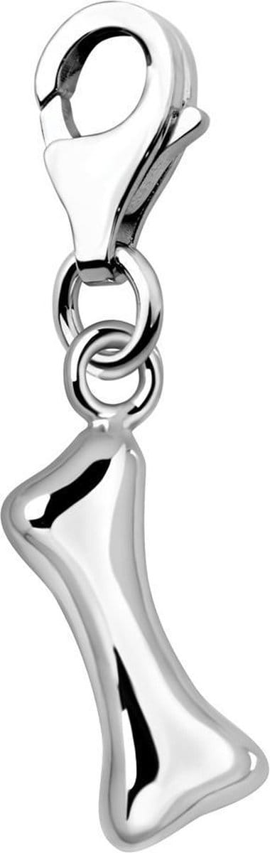 Quiges – 925 - Zilver – Charm - Bedel - Hanger - 3D Bot Hond - met – sterling - zilver - karabijnslot - geschikt - voor -Bedelarmband HC117