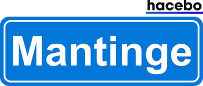 Hacebo - Plaatsnaam Sticker - 29x10 CM - Mantinge sticker - Verkeersborden sticker - grappige cadeaus - Mantinge