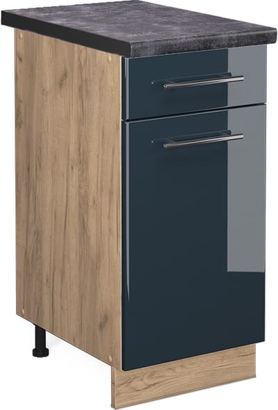 Vicco Fame-Line Keukenkasten – 40 cm, WB Antraciet Donkerblauw hoogglans
