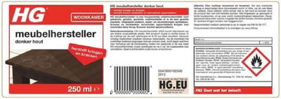 HG meubelhersteller donker hout - 250ml - herstelt de natuurlijke kleur - verwijdert vlekken, kringen en krassen