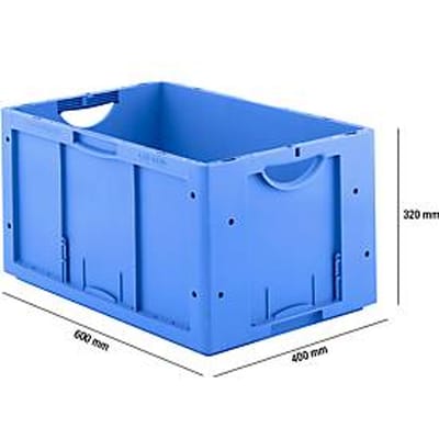 Eurobox serie LTB 6320, van PP, inhoud 61,7 l, zonder deksel, blauw